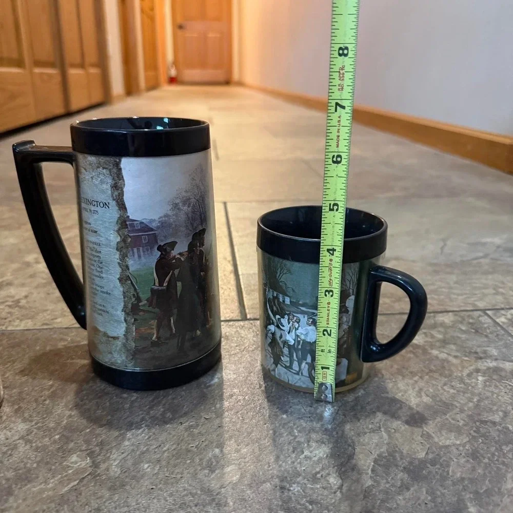 vintage American revolution mugs